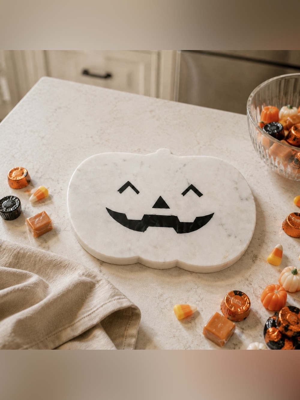 White Pumpkin Marble Cheese Board